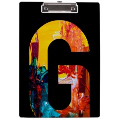 Abstract, Dark Background, Black, Typography,g A4 Acrylic Clipboard