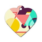 Bicycle, Geometric Figures, Art, Dog Tag Heart (Two Sides) Back