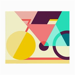 Bicycle, Geometric Figures, Art, Small Glasses Cloth (2 Sides)