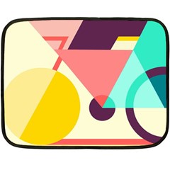 Bicycle, Geometric Figures, Art, Two Sides Fleece Blanket (mini) by nateshop