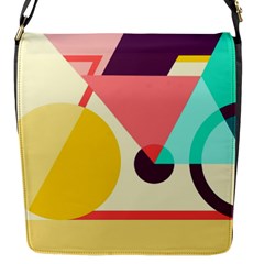 Bicycle, Geometric Figures, Art, Flap Closure Messenger Bag (s) by nateshop