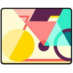 Bicycle, Geometric Figures, Art, Two Sides Fleece Blanket (medium)