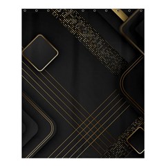 Black Background With Gold Lines Shower Curtain 60  X 72  (medium)  by nateshop