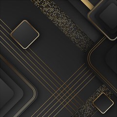 Black Background With Gold Lines Play Mat (rectangle) by nateshop