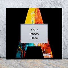 Bstract, Dark Background, Black, Typography,a White Wall Photo Frame 5  X 7  by nateshop