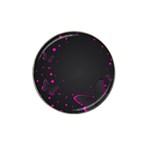 Butterflies, Abstract Design, Pink Black Hat Clip Ball Marker Front