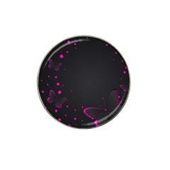 Butterflies, Abstract Design, Pink Black Hat Clip Ball Marker (4 Pack)