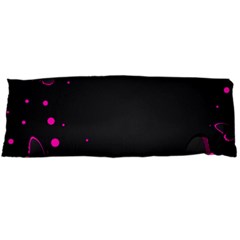 Butterflies, Abstract Design, Pink Black Body Pillow Case (dakimakura)