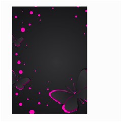 Butterflies, Abstract Design, Pink Black Large Garden Flag (two Sides)