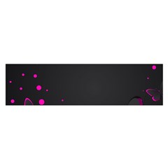 Butterflies, Abstract Design, Pink Black Oblong Satin Scarf (16  X 60 ) by nateshop