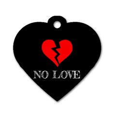 No Love, Broken, Emotional, Heart, Hope Dog Tag Heart (two Sides)