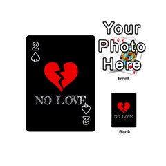 No Love, Broken, Emotional, Heart, Hope Playing Cards 54 Designs (mini) by nateshop