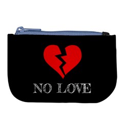 No Love, Broken, Emotional, Heart, Hope Large Coin Purse by nateshop