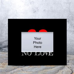 No Love, Broken, Emotional, Heart, Hope White Tabletop Photo Frame 4 x6  by nateshop