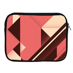 Retro Abstract Background, Brown-pink Geometric Background Apple Ipad 2/3/4 Zipper Cases by nateshop
