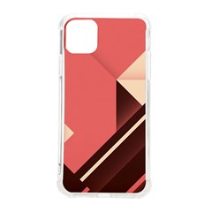 Retro Abstract Background, Brown-pink Geometric Background Iphone 11 Pro Max 6 5 Inch Tpu Uv Print Case by nateshop