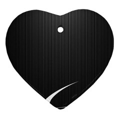 S Black Fingerprint, Black, Edge Ornament (heart) by nateshop
