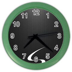 S Black Fingerprint, Black, Edge Color Wall Clock