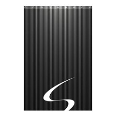 S Black Fingerprint, Black, Edge Shower Curtain 48  X 72  (small)  by nateshop