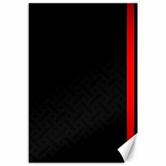 Abstract Black & Red, Backgrounds, Lines Canvas 12  X 18  by nateshop