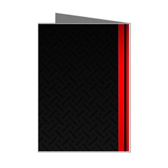 Abstract Black & Red, Backgrounds, Lines Mini Greeting Cards (pkg Of 8)
