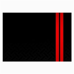 Abstract Black & Red, Backgrounds, Lines Large Glasses Cloth (2 Sides)