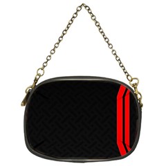 Abstract Black & Red, Backgrounds, Lines Chain Purse (one Side)