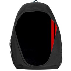 Abstract Black & Red, Backgrounds, Lines Backpack Bag