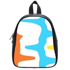 Warp Lines Colorful Multicolor School Bag (small)