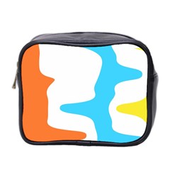 Warp Lines Colorful Multicolor Mini Toiletries Bag (two Sides) by Cemarart