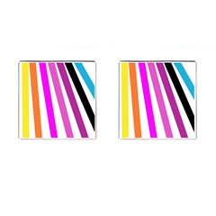 Colorful Multicolor Colorpop Flare Cufflinks (square)