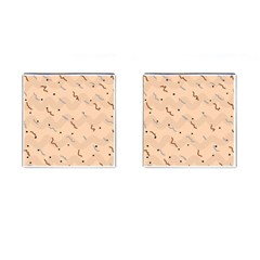 Lines Dots Pattern Abstract Art Cufflinks (square)