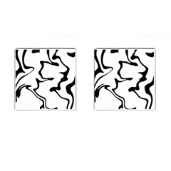 Black And White Swirl Background Cufflinks (square)