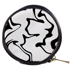 Black And White Swirl Background Mini Makeup Bag