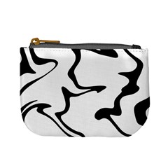 Black And White Swirl Background Mini Coin Purse