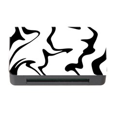 Black And White Swirl Background Memory Card Reader With Cf