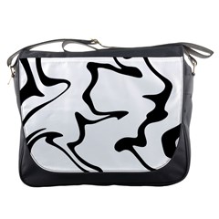 Black And White Swirl Background Messenger Bag