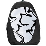 Black And White Swirl Background Backpack Bag Front