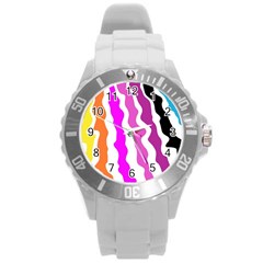 Warp Liquid Multicolor Kids Round Plastic Sport Watch (l)