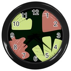 Elements Scribbles Wiggly Line Wall Clock (black)