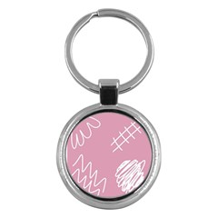 Elements Scribble Wiggly Lines Key Chain (round)