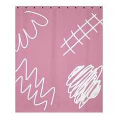 Elements Scribble Wiggly Lines Shower Curtain 60  X 72  (medium) 