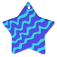 Purple Mint Turquoise Background Ornament (star)