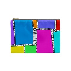 Shapes Texture Colorful Cartoon Cosmetic Bag (medium)