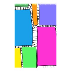 Shapes Texture Colorful Cartoon Shower Curtain 48  X 72  (small)  by Cemarart