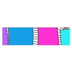 Shapes Texture Colorful Cartoon Oblong Satin Scarf (16  X 60 )