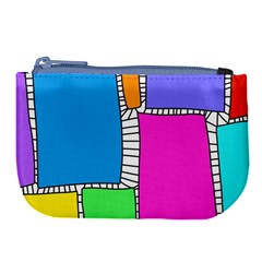 Shapes Texture Colorful Cartoon Large Coin Purse