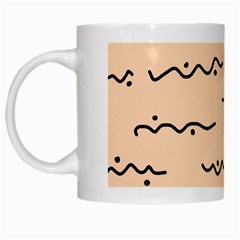 Lines Dots Pattern Abstract White Mug