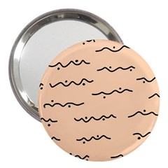 Lines Dots Pattern Abstract 3  Handbag Mirrors