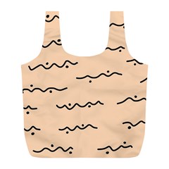 Lines Dots Pattern Abstract Full Print Recycle Bag (l)